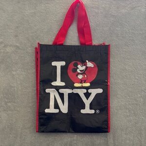 Disney Tote Bag kids Mickey Mouse I Love NY Shopping Bags Black Red